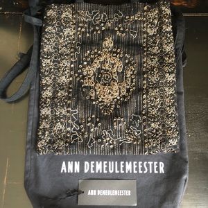 ANN DEMEULEMEESTER Velvet Sequined evening bag.